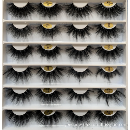 New Design Custom Eyelash Packing Set 3d Mink False Eye Lashes  25mm Wholesale Mink Eyelashes